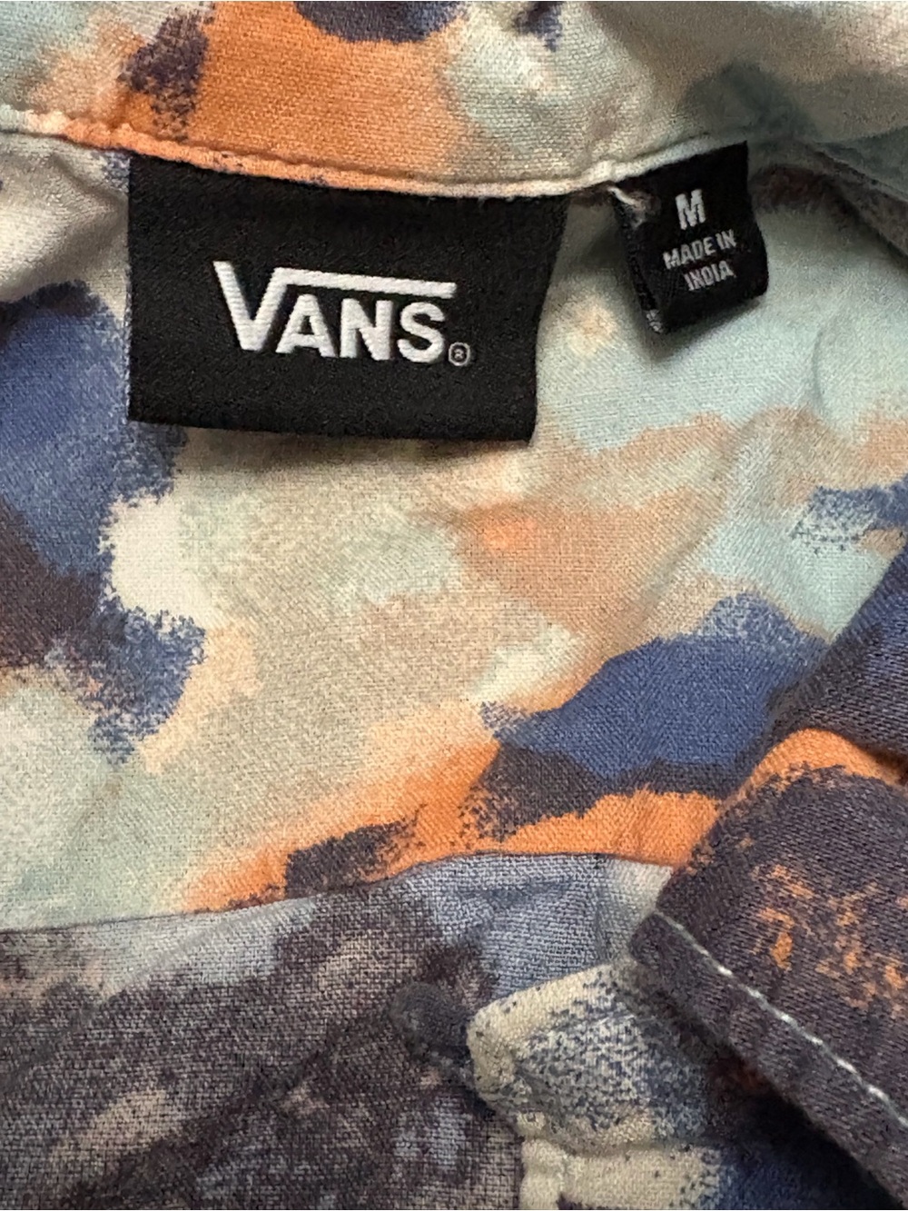 Vans Tie-Dye Pocket Shirt — Blue, Orange & Cream